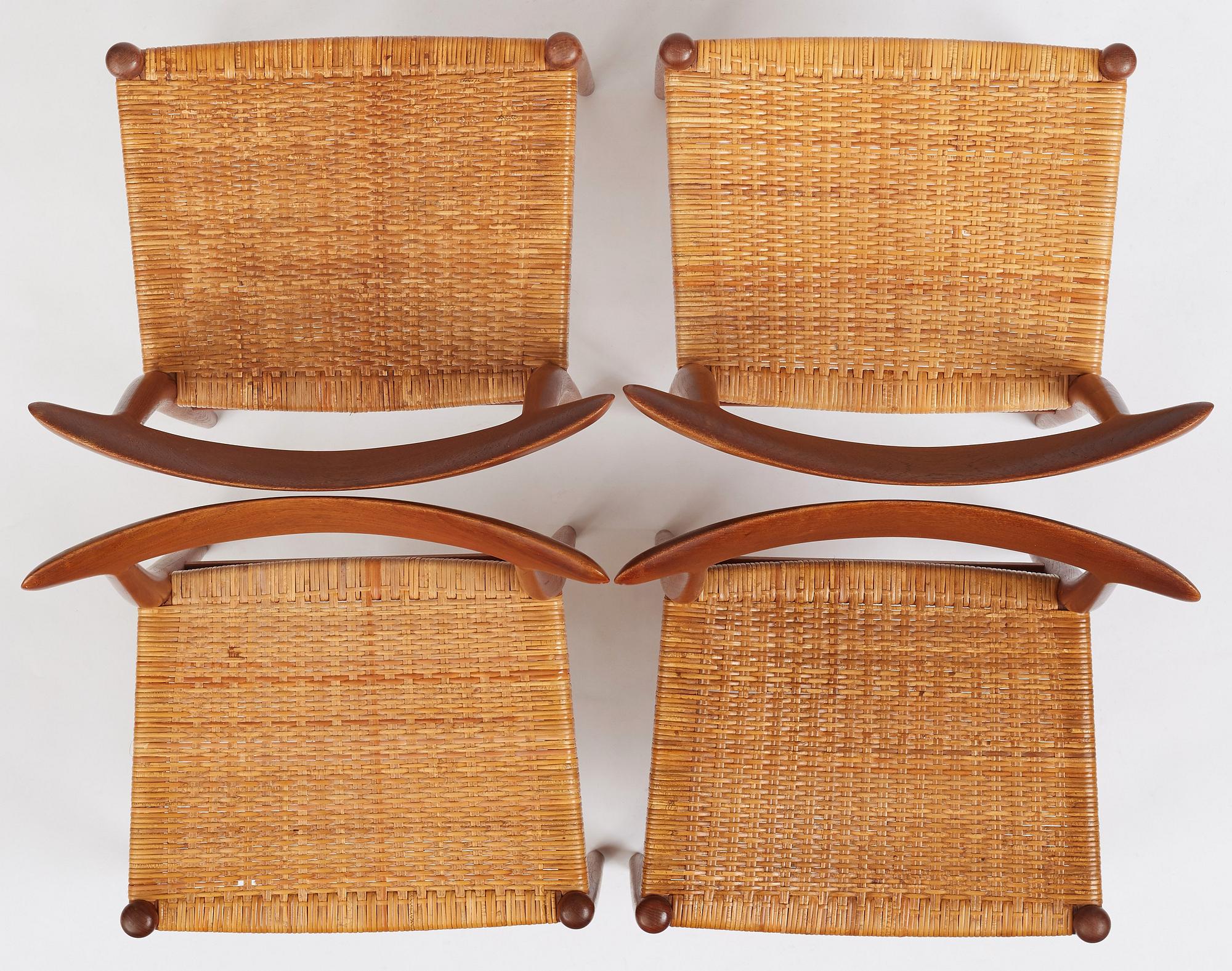 Hans J. Wegner, a set of eight teak chairs, model 