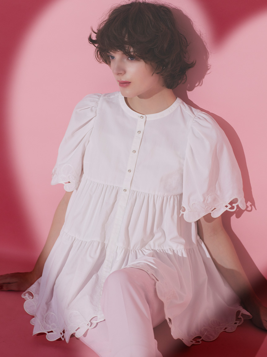 HANAE MORI×CELFORDコラボ】 ハートエンブロイダリーチュニック