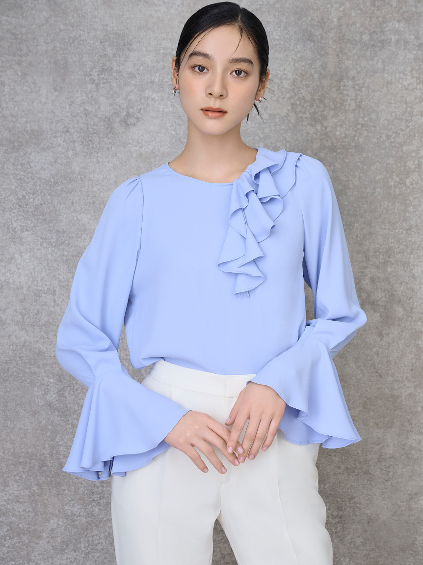アシメラッフルブラウス(ブラウス・シャツ)｜TOPS（トップス