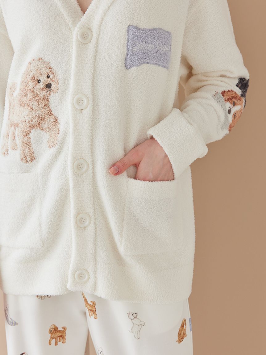 UNISEX】エアリーモコプレイフルDOGジャガードカーディガン｜ルーム