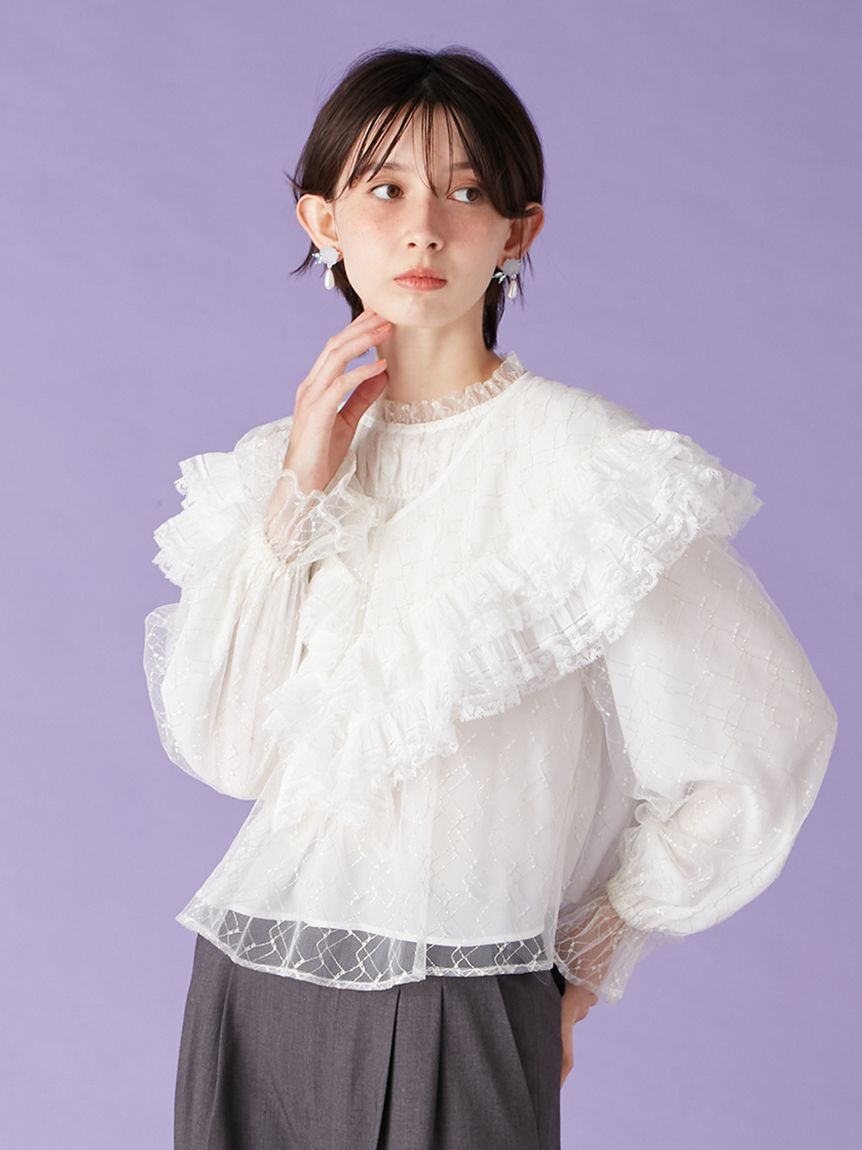 2wayチュールケープブラウス(シャツ・ブラウス)｜トップス｜LILY BROWN