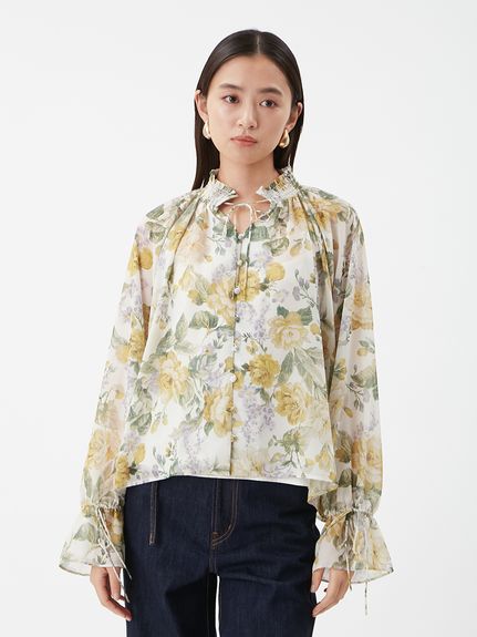 フラワープリントブラウス(ブラウス)｜トップス｜Mila Owen（ミラ
