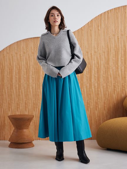 00サイズあり】ウエストゴムギャザーマキシスカート(ロングスカート