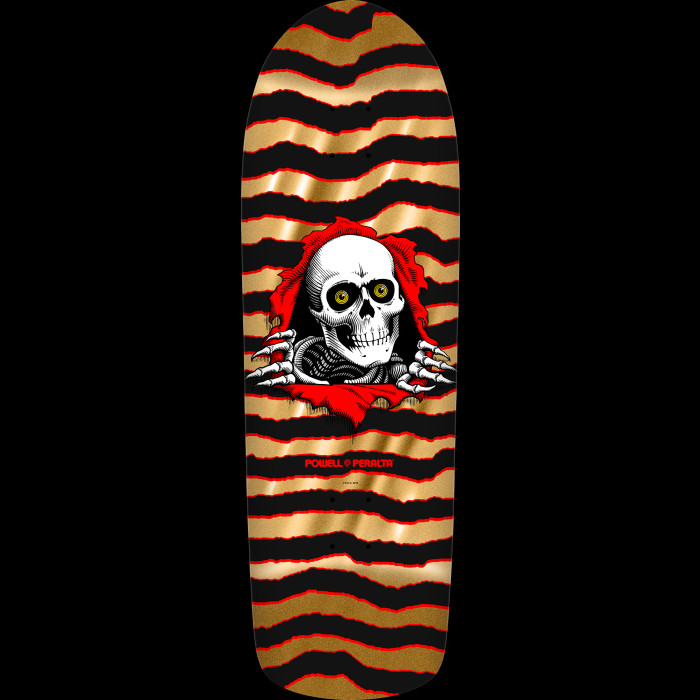 Powell Peralta Old School Ripper Skateboard Deck Gold Foil - 9.89