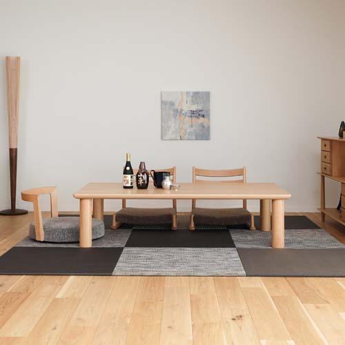 飛騨家具 nissin 日進木工 Slow スロウ 座卓 4本脚 国産家具 無垢