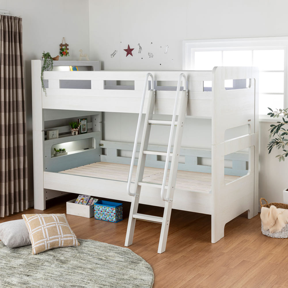 二段ベッド ミンキー WH(5Y）ホワイト): ベッド | 家具