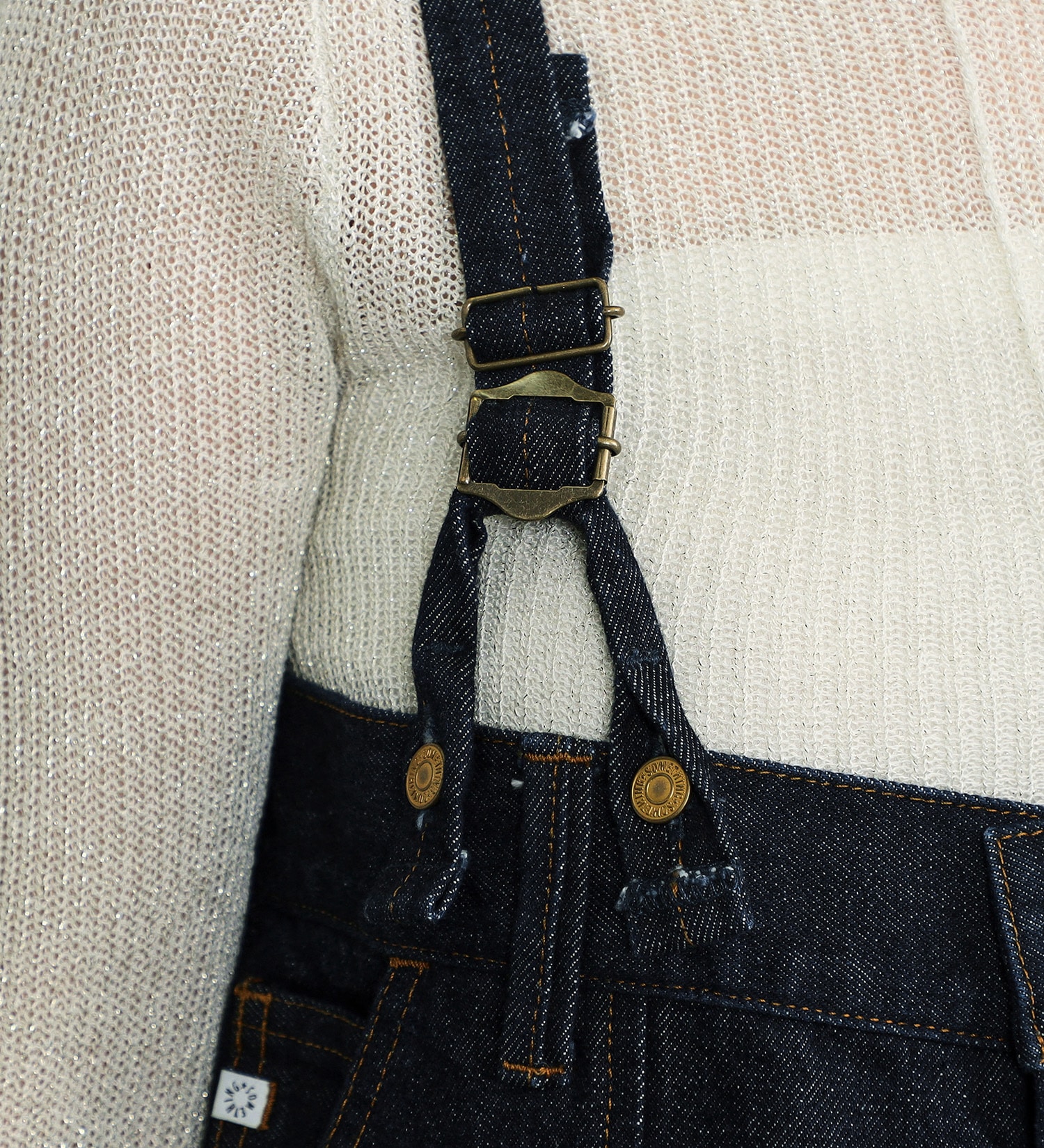 atelier SOMETHING W KNEE SALOPETTE/マルチウェイデニムベア