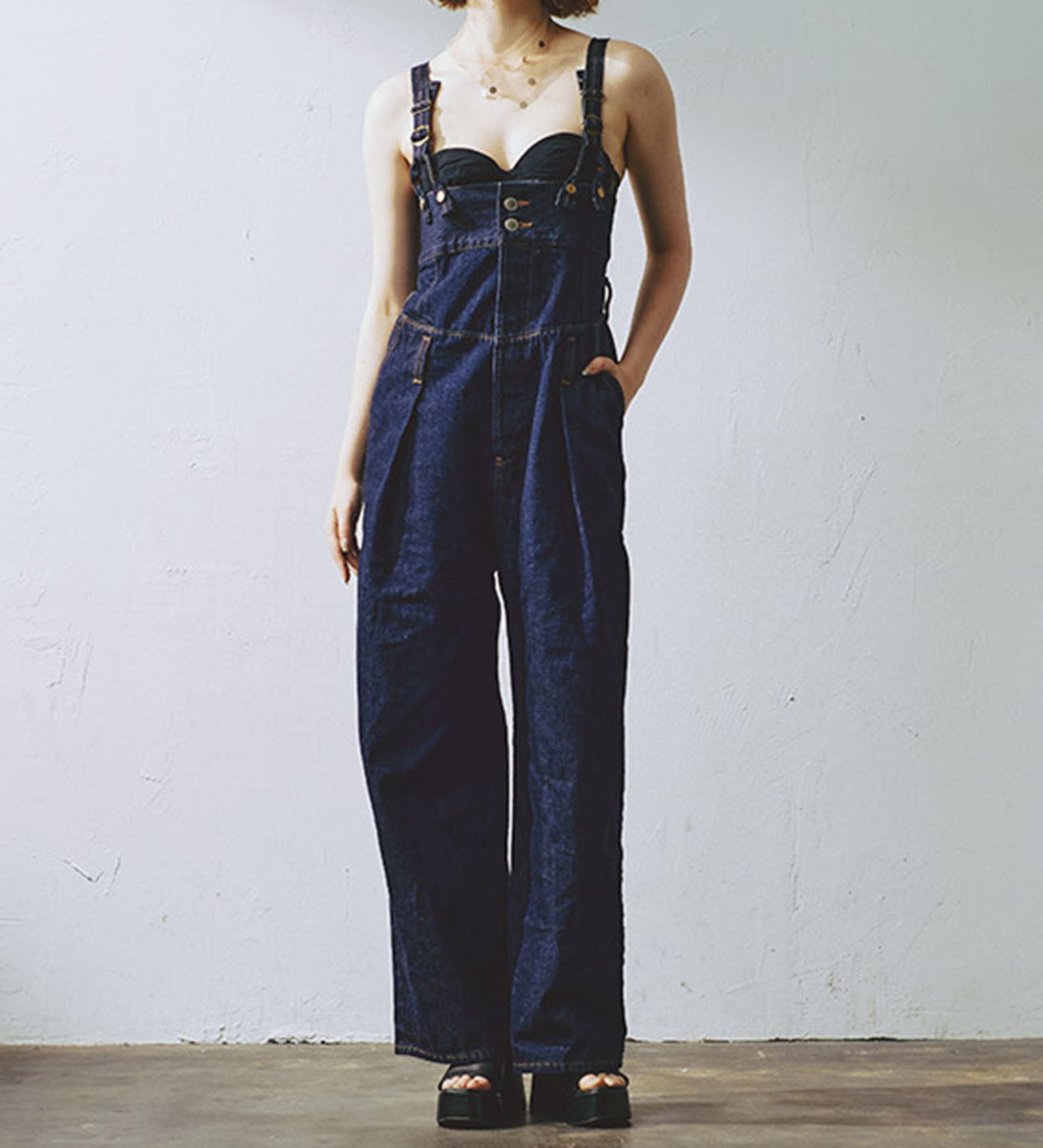 atelier SOMETHING LACE UP SALOPETTE/レースアップサロペット