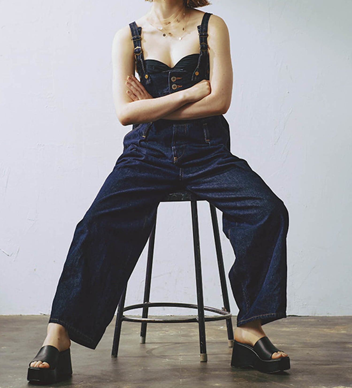 atelier SOMETHING LACE UP SALOPETTE/レースアップサロペット
