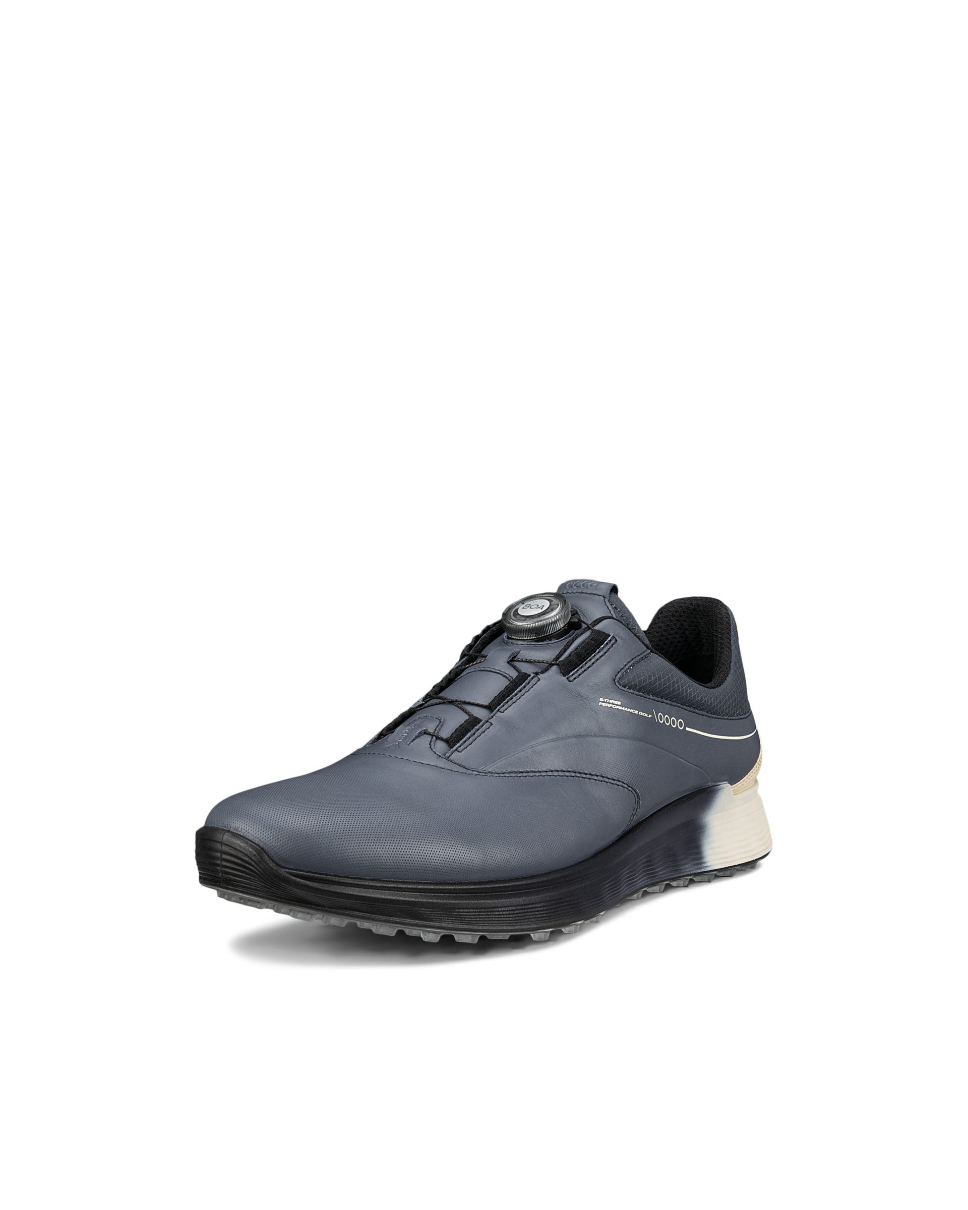 ECCO Golf S Three BOA メンズ レザーGore-Texゴルフシューズ | ブルー