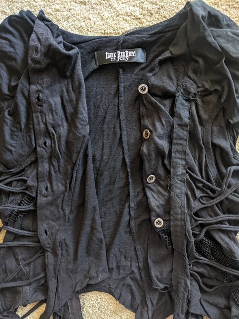 h.Naoto} h.Jelly Dark Red Rum top - Tops - Kei Market: Buy and