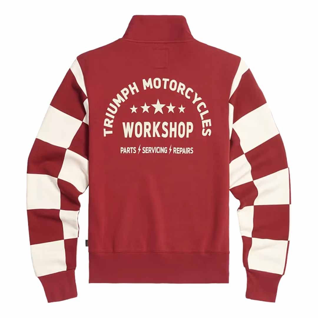 Triumph Prewitt Quarter Zip Red Sweatshirt - MSWS24134