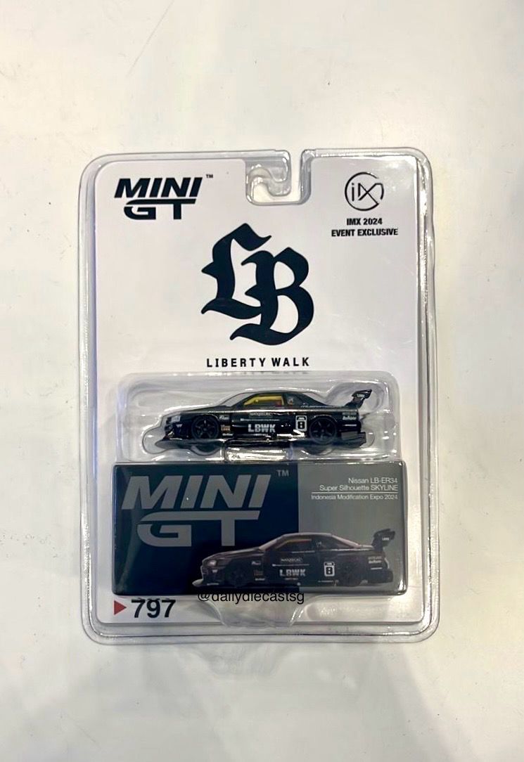 797 MINI GT Nissan LB-ER34 Super Silhouette Skyline Liberty Walk