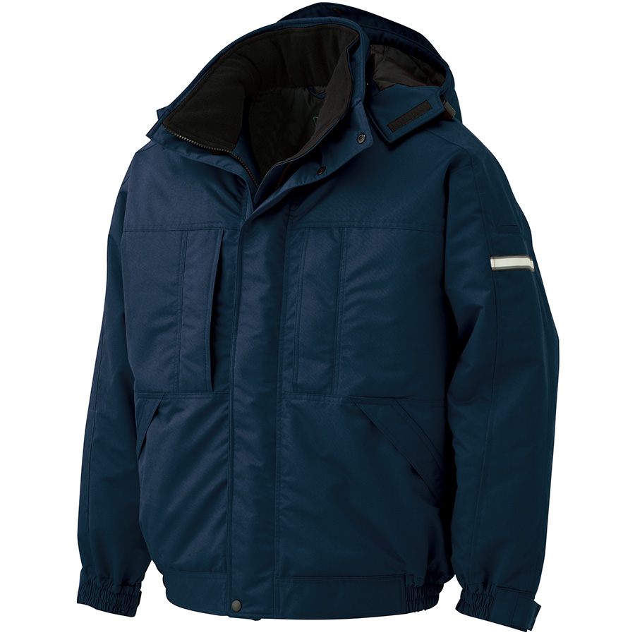 寒冷地仕様 防寒ブルゾン M4017 上 ネイビー| 作業服・作業着