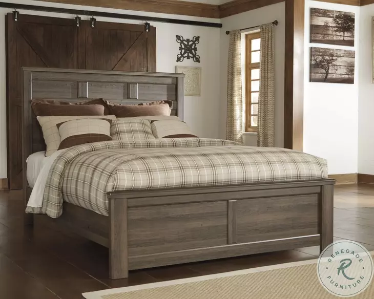 Juararo Dark Brown Queen Panel Bed from Ashley (B251-57-54-98