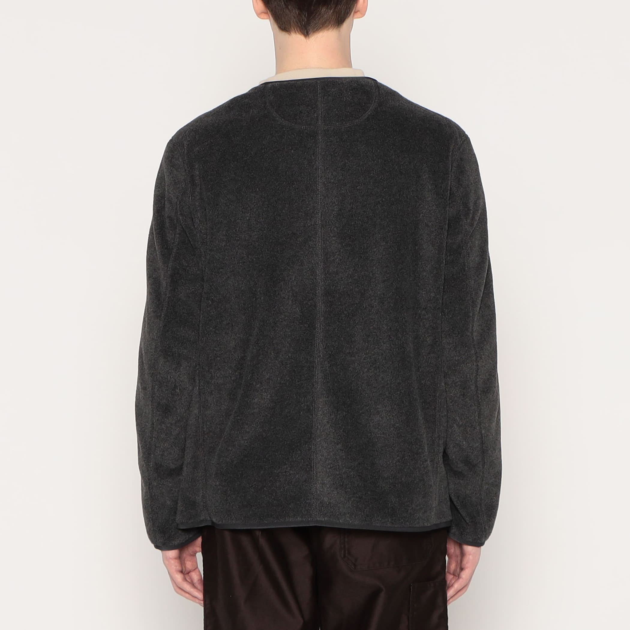 DANTON MEN'S FLEECE COLLARLESS JACKET