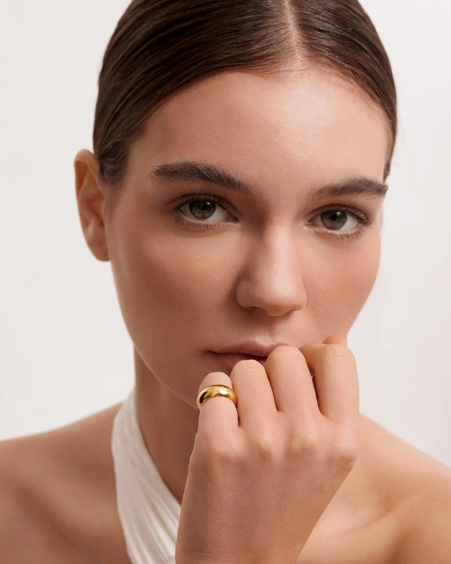 Smooth pinkie ring - DAUGHTERS JEWELRY