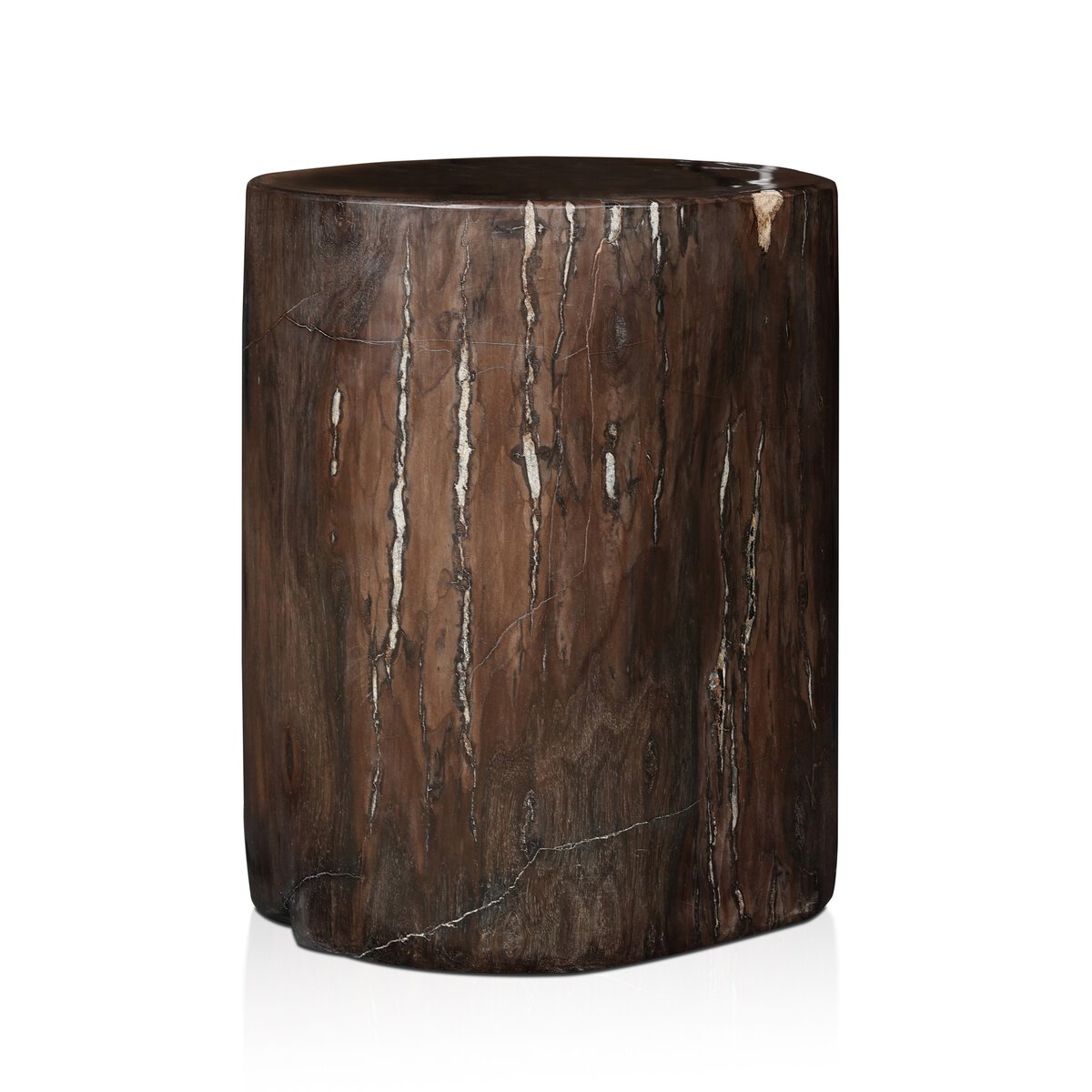 Kos End Table Dark Petrified Wood Four Hands