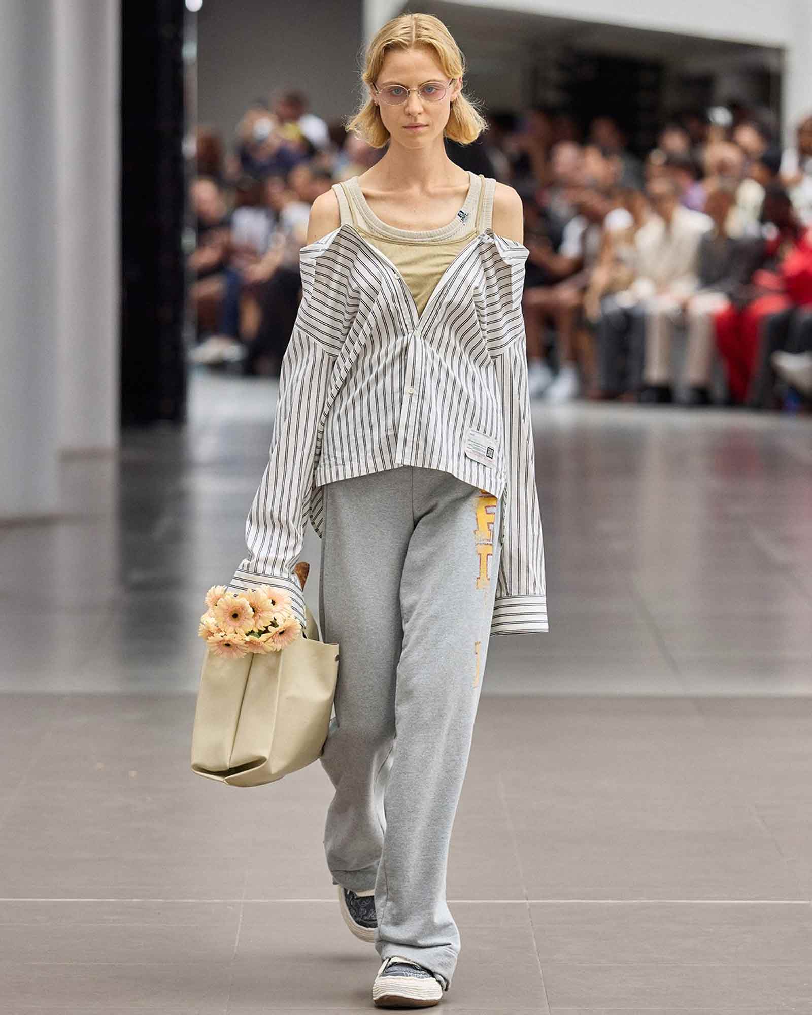MIHARA YASUHIRO (ミハラヤスヒロ) LAYERED STRIPE SHIRTS / WHITE