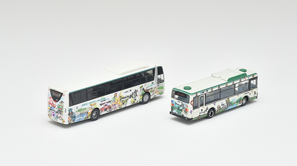 SaGa風呂バス(昭和バス・佐賀市交通局)2台セットB｜製品をさがす｜ジオコレ