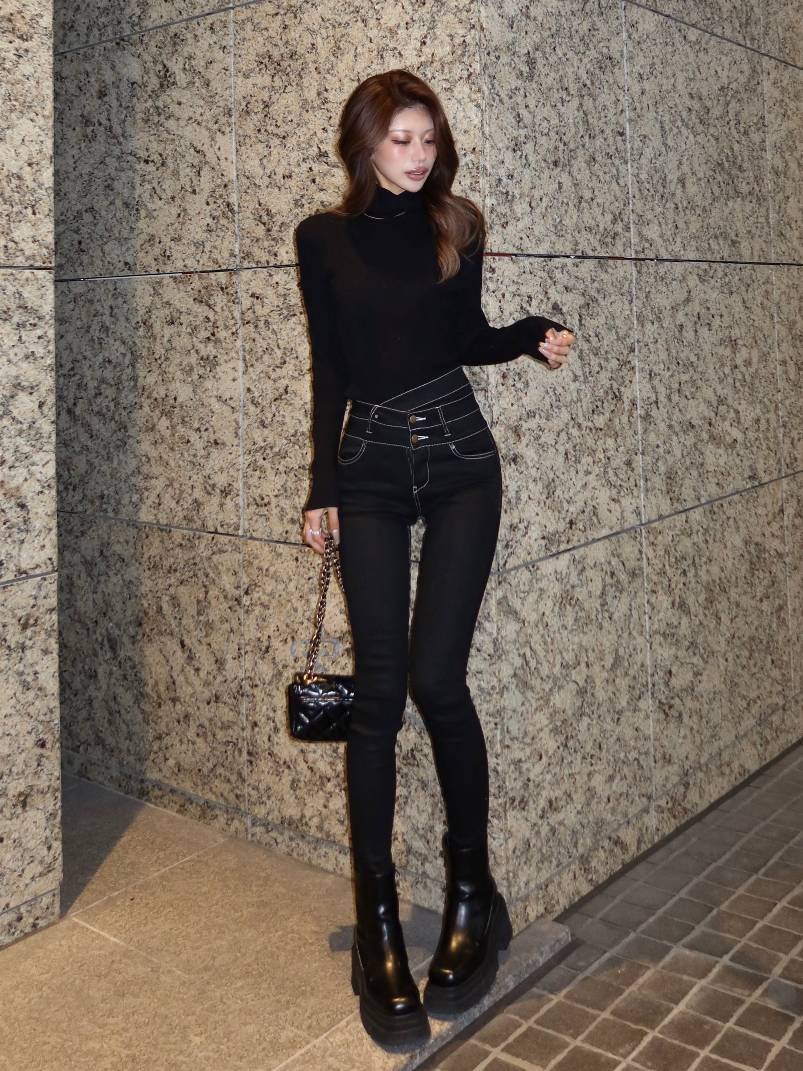 High waist layered skinny denim | DIANTÉ (ディアンテ)公式通販サイト