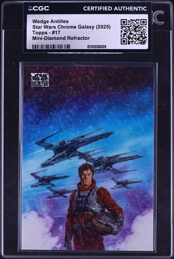 2025 Topps Chrome Star Wars Galaxy Magenta Lava Refractor Wedge
