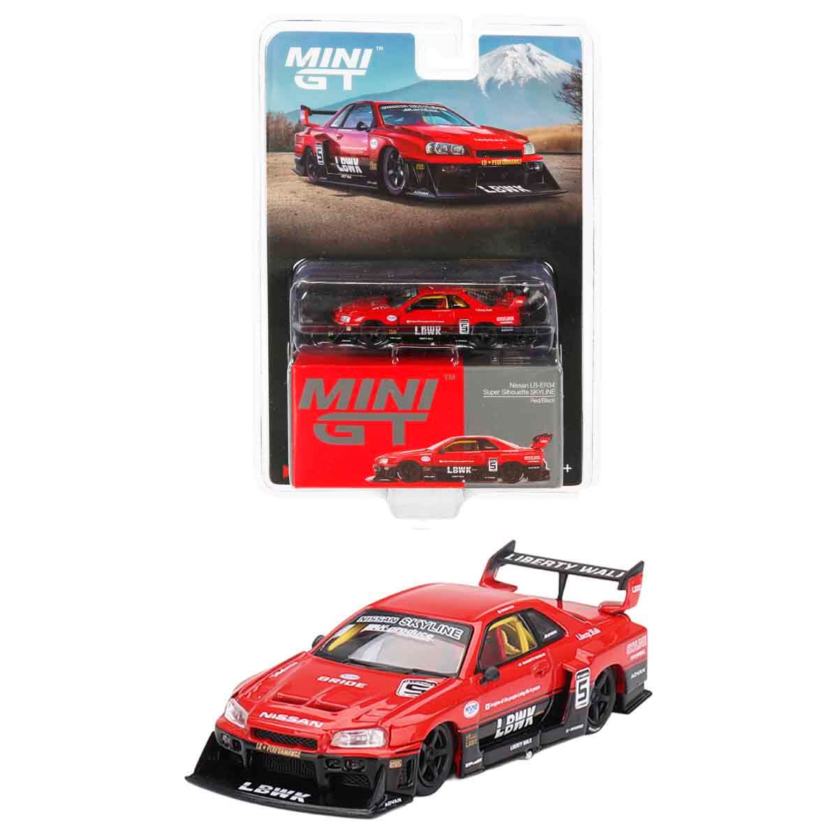 1:64 Mini GT Nissan LB-ER34 Super Silhouette SKYLINE Red/Black