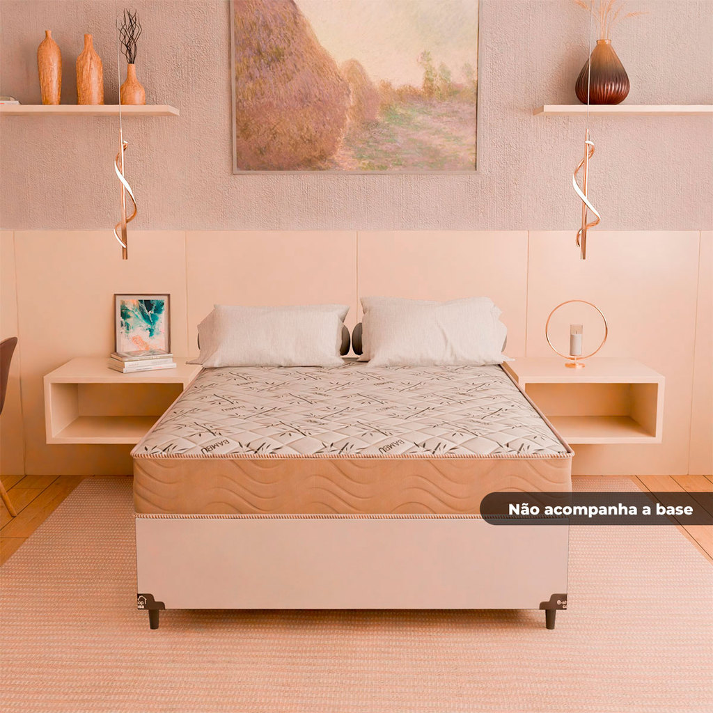 Colchão Casal D33 One Face - 17x138x188cm - Suede Bege | Shopee Brasil