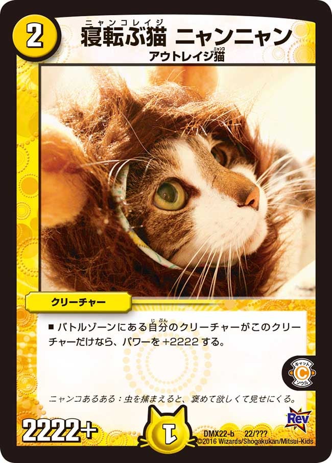 寝転ぶ猫 ニャンニャン(DMX22 22/？？？) | デュエル・マスターズ