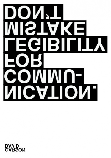 David Carson Poster | Shiro to Kuro #white #black #poster #and