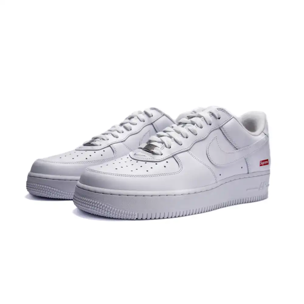 Supreme x Nike Air Force 1 Low Box Logo White - Droper