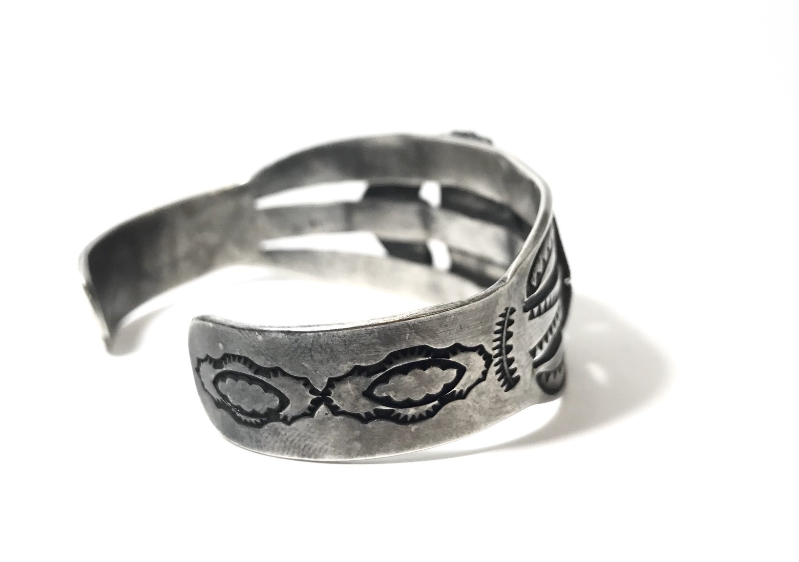 40〜50´s VINTAGE INDIAN JEWELRY NAVAJO族 BANGLE SILVER×TURQUOISE