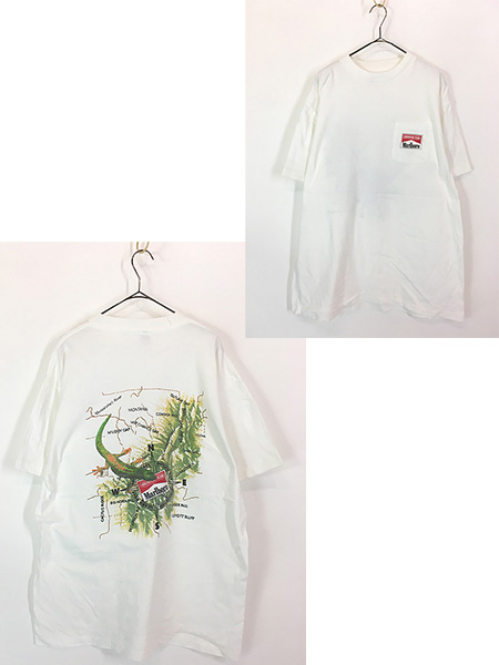 古着 90s USA製 Marlboro マルボロ リザード 地図 グラフィック