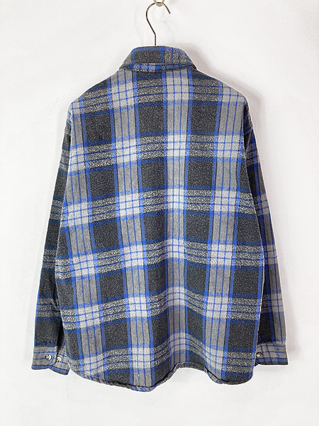 古着 80s USA製 St John's Bay BIG MAC ブルー × グレー × ブラック