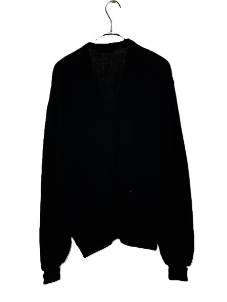 古着 60s 無地 ソリッド ブラック 100% ペルリアン アルパカ パール編