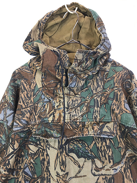 古着 90s Prestage リアルツリー リーフ カモ 迷彩 コットン