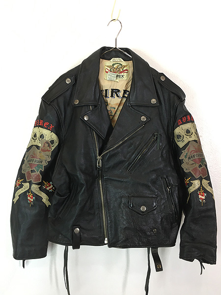 最終売り尽し】古着 90s AVIREX TATTOOING 「Homeward 1945」 本革