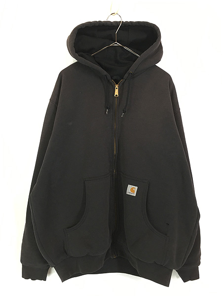 古着 90s Carhartt 裏地 メッシュ ワンポイント パッチ スウェット