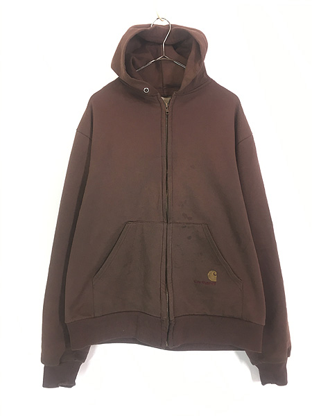 古着 90s- Carhartt 裏地 メッシュ ワンポイント 刺繍宇 スウェット