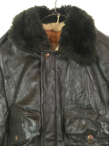 古着 70s William Barry G-1タイプ ボア ライナー 本革 レザー
