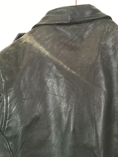 古着 90s TANNERY WEST ハの字 本革 レザー ダブル ライダース