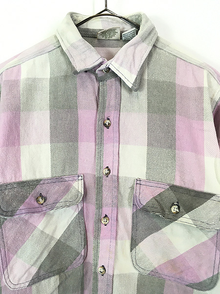 古着 90s FIVE BROTHER レア!! ピンク ブロック チェック ヘビー