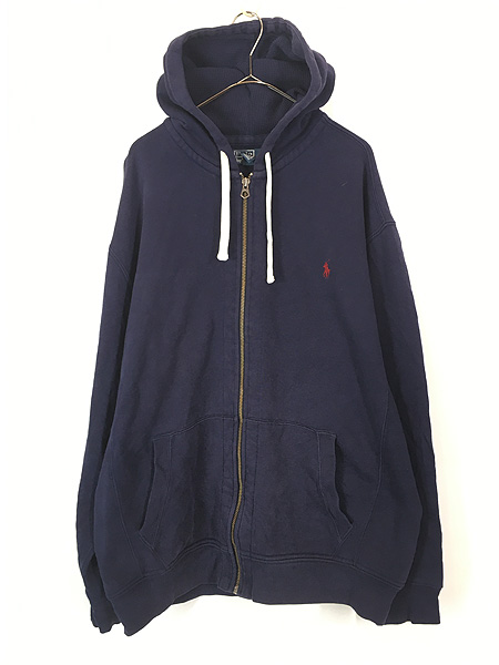 古着 Polo Ralph Lauren ワンポイント ソリッド スウェット ジップ