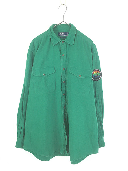 古着 60s Jockey 比翼 & 開襟 デザイン レーヨン ボックス シャツ