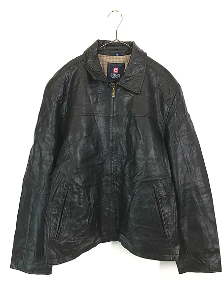 古着 90s CHAPS Ralph Lauren 本革 カウ レザー スウィング トップ