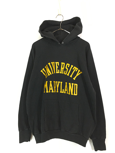 古着 80s USA製 MARYLAND 2段 カレッジ スウェット パーカー XL 古着