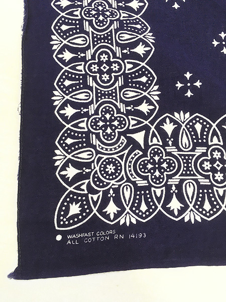 雑貨 古着 60s WASHFAST COLORS クロス モチーフ 総柄 100% コットン