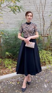 CELFORD セルフォード ブラックパールドットドレス | 結婚式