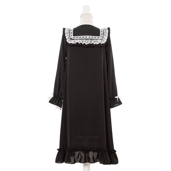 お姫様はしごレースフリルネグリジェルームウェアワンピース