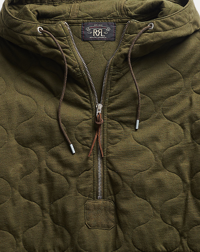 Quilted Cotton Jersey Hoodie